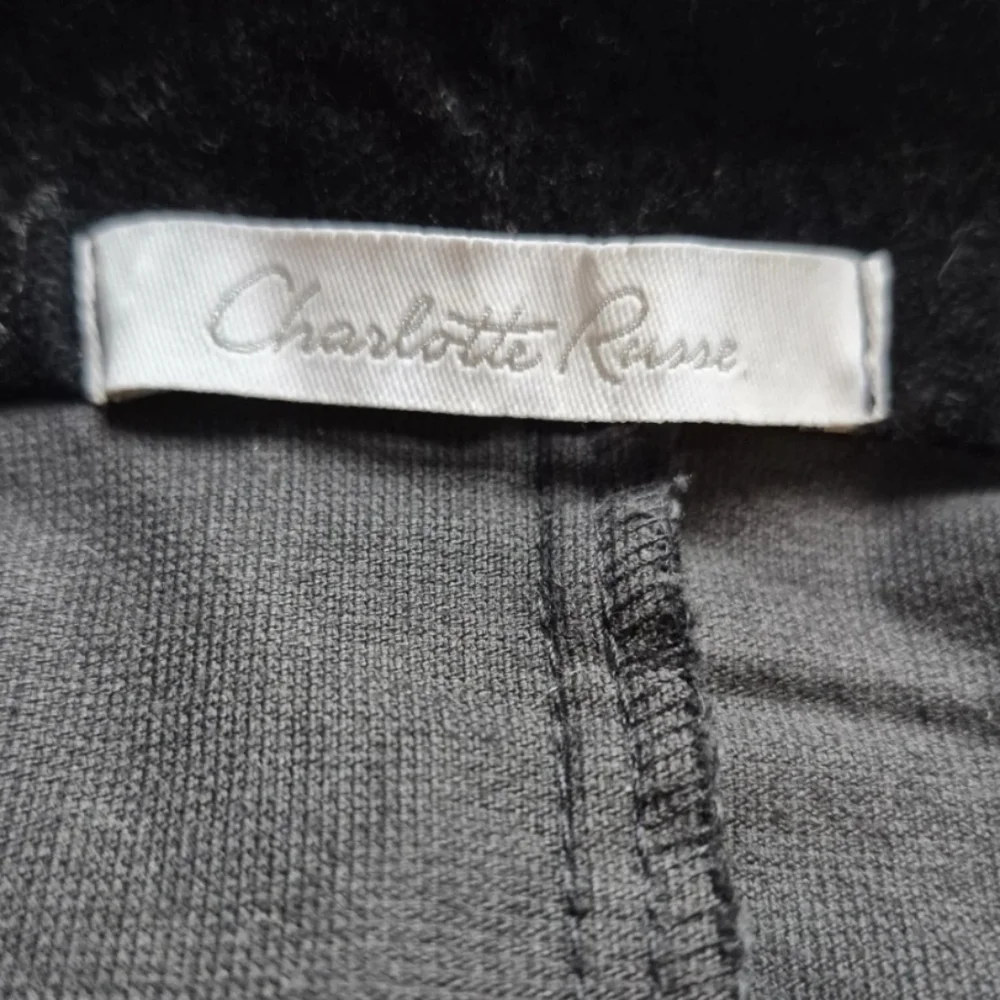 Charlotte Russe Black Velvet Silver Button Vest Boho Trendy Sz Large - Picture 5 of 6